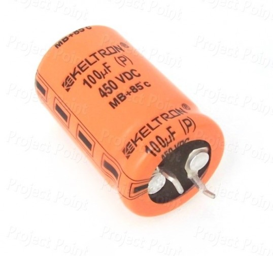 100uF 450V High Quality Electrolytic Capacitor – Keltron