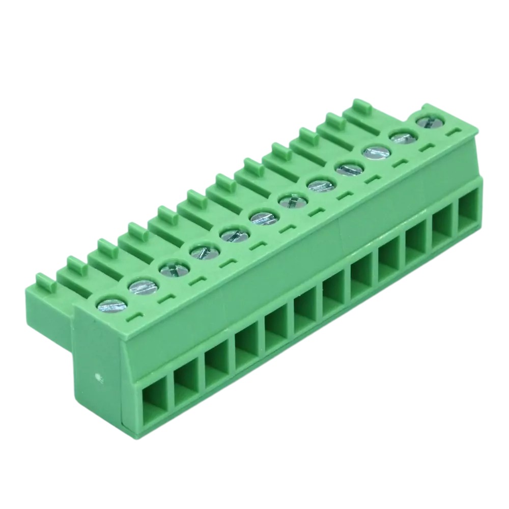 12 Pin 3.81mm Female Right Angle Combicon PCB Terminal Block (ZB 15EDGK-3.81-12P)