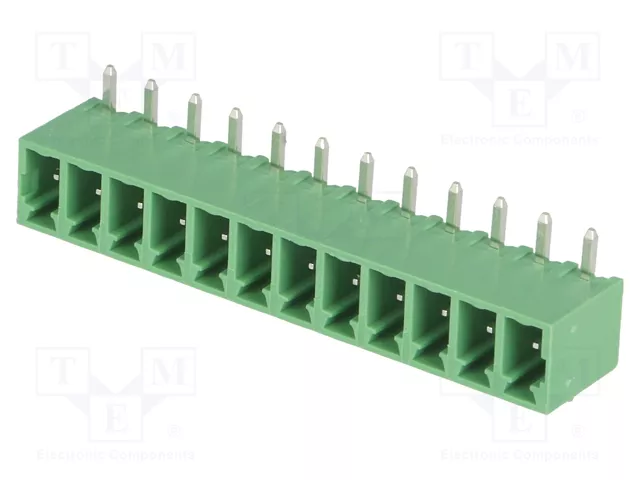 12 Pin Combicon 3.81mm Pitch Right Angle Male Terminal Block (Model: ZB 15EDGR-3.81-12P)