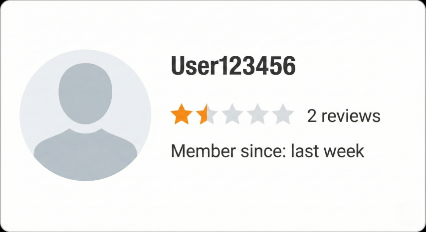 Suspicious Seller Profiles on Marketplaces
