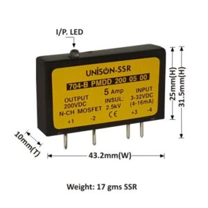 UNISON 704-B PMDD 200 05 00 Solid State Relay – Industrial Control Type